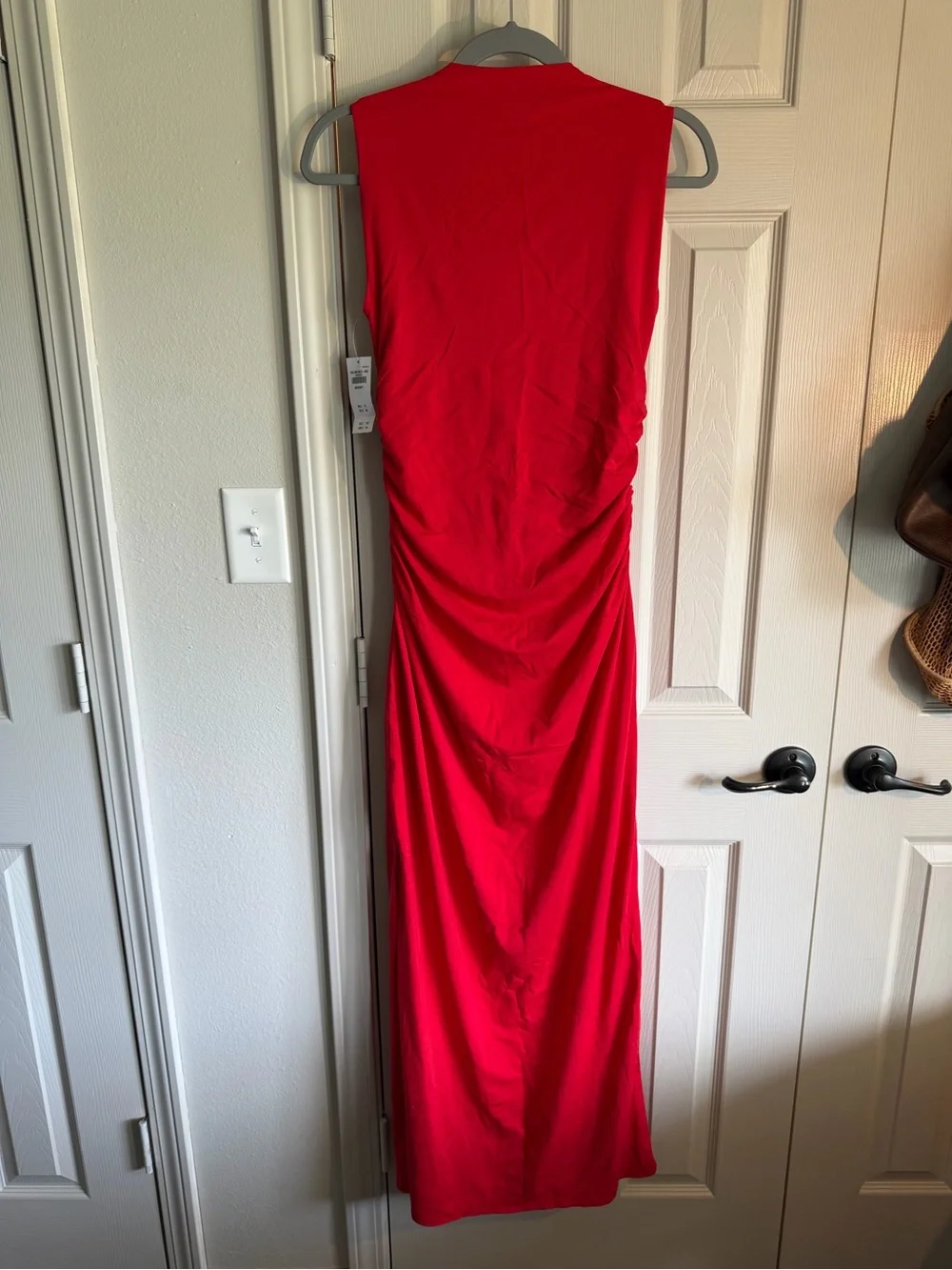 Abercrombie & Fitch Elegant Red Sleeveless Cowl Neck Dress